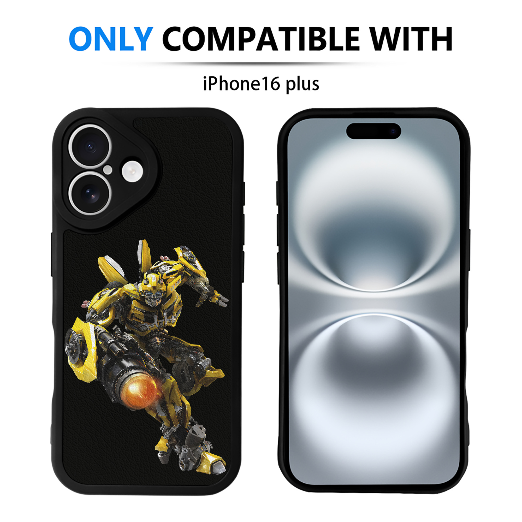 （画像用） Transformers トランスフォーマー 【iPhone 16シリーズ対応】シリコンスマホケース（レザー調） 材質：シリコン